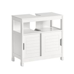 Tvättställsunderskåp med 2 dörrar, vit, FRG128-W