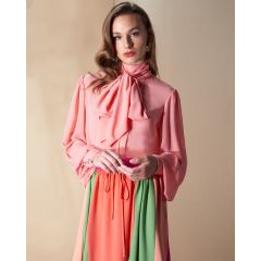Pink Chiffon Blouse.