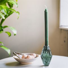Candle Holder, Infinite Hexagon, smokey green. Ljusstake