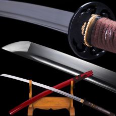 Japanskt Samuraj katana med röd saya