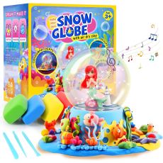 Clay Set and Turning Musical Snow Globe Kit - Mermaid Ocean