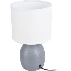 Bordslampa Lampa Keramik Vit Grå Beige 26 cm