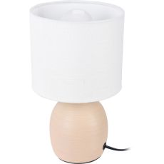 Bordslampa Lampa Keramik Vit Grå Beige 26 cm