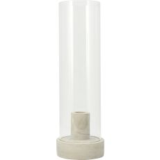 Ljushållare Ljusstake Glas Vit Svart Beige