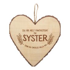 Hjärta Trä Syster wooden heart