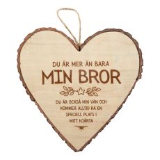 Hjärta Trä Bror wooden heart