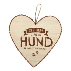 Hjärta Trä Hund wooden heart