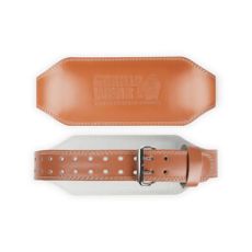 6 Inch Padded Leather Belt, brown, xxlarge/xxxlarg