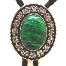 Bolotie OVAL  GREEN WAVES MEDALLION