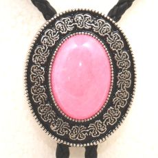 Bolotie OVAL PINK MEDALLION