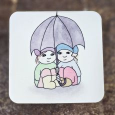 Glasunderlägg - Under ett paraply