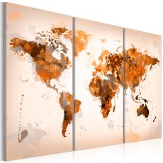 Tavla - Map of the World - Desert storm - triptych