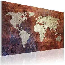 Tavla - Rusty världskarta