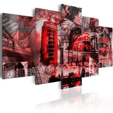Tavla - London collage - 5 delar