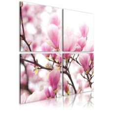 Tavla - Blommande magnolia träd