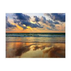 Fototapet - Färgglada solnedgången över havet
