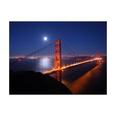Fototapet - Golden Gate-bron på natten