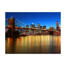 Fototapet - Skymning över Brooklyn Bridge