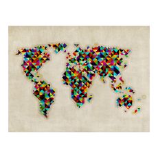 Fototapet - World Map - a kaleidoscope of colors