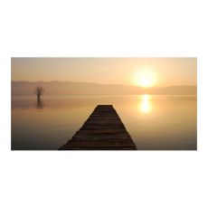 Fototapet - jetty, lake, sunset...