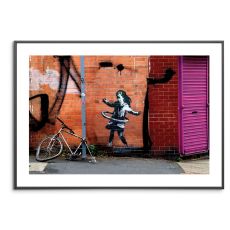 Poster - Hula Hooping Girl - Banksy (Gatukonst, Street-art)