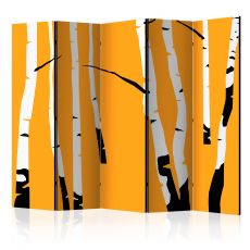 Rumsavdelare - Birches on the orange background II