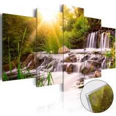Foto på akryl - Forest Waterfall