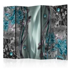 Rumsavdelare - Floral Curtain (Turquoise) II