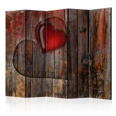 Rumsavdelare - Heart on wooden background II