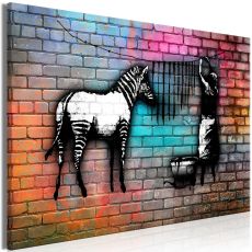 Tavla - Washing Zebra - Colourful Brick Wide