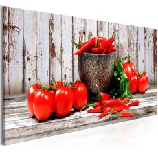 Tavla - Red Vegetables Wood Narrow