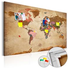 Anslagstavla - World Map: Brown Elegance