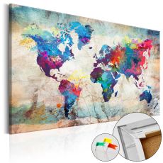 Anslagstavla - World Map: Colourful Madness