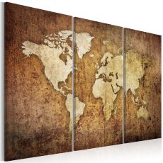 Tavla - World Map: Brown Texture
