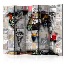 Rumsavdelare - Room divider ñ World map ñ Banksy