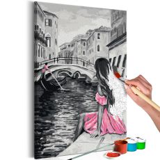 Måla din egen tavla - Venice (A Girl In A Pink Dress)