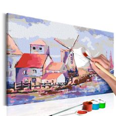 Måla din egen tavla - Windmills (Landscape)