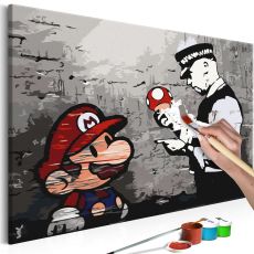 Måla din egen tavla - Mario (Banksy)