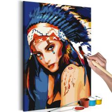 Måla din egen tavla - Native American Girl