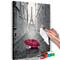 Måla din egen tavla - Paris (Red Umbrella)