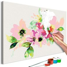 Måla din egen tavla - Colourful Flowers