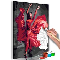 Måla din egen tavla - Red Dress