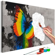 Måla din egen tavla - Colourful Butterfly