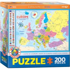 Map of Europe Pussel 200 bitar