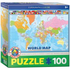 World Map Pussel 100 bitar