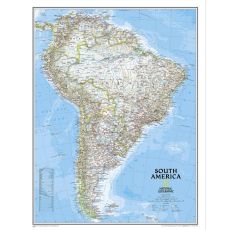 Sydamerika väggkarta NGS 1:11,121milj