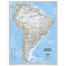 Sydamerika Väggkarta NGS 1:7,1milj