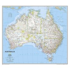 Australien Väggkarta NGS 77x69cm