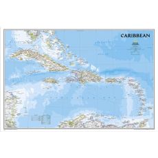 Karibien väggkarta NGS