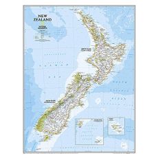 Nya Zeeland Väggkarta NGS 60x77cm